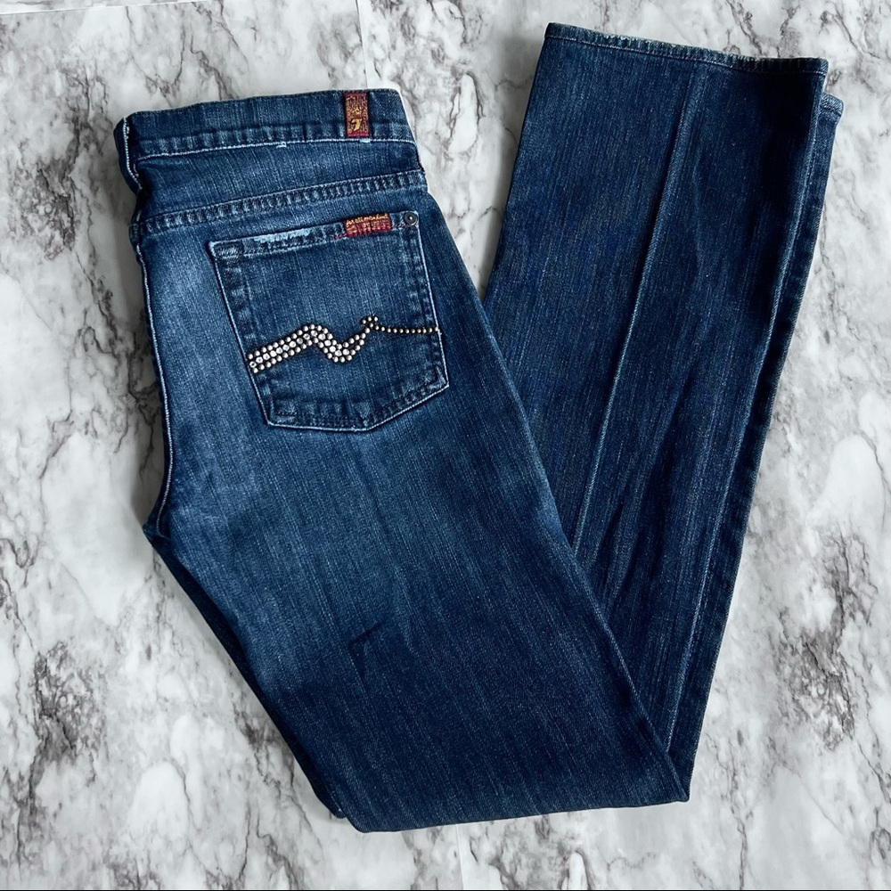 7 For All Mankind Studded Premium Bootcut Flare Jeans size 30